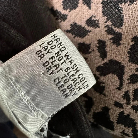 WD.NY Black & Tan Leopard Animal Print Jumper Mini Dress Color Block Size Large - Picture 5 of 5